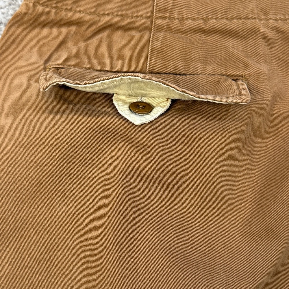 Vintage Polo Ralph Lauren Belted Pants Mens 40/32 Brown Canvas Cargo Cotton USA - Picture 11 of 16